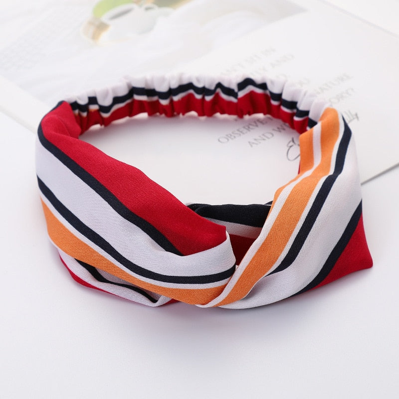 Women Cross Solid color Hair Bands