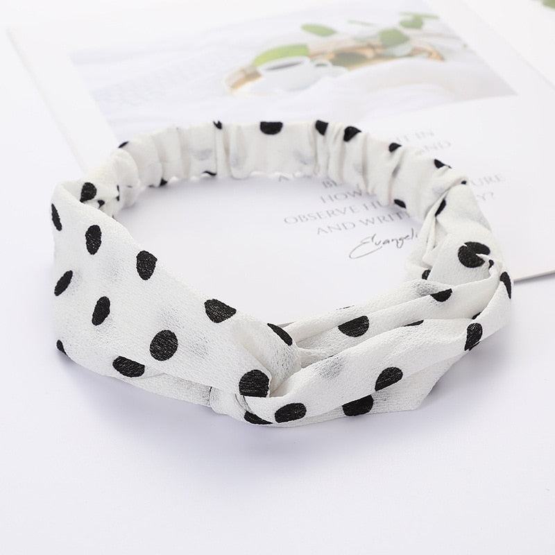 Women Cross Solid color Hair Bands