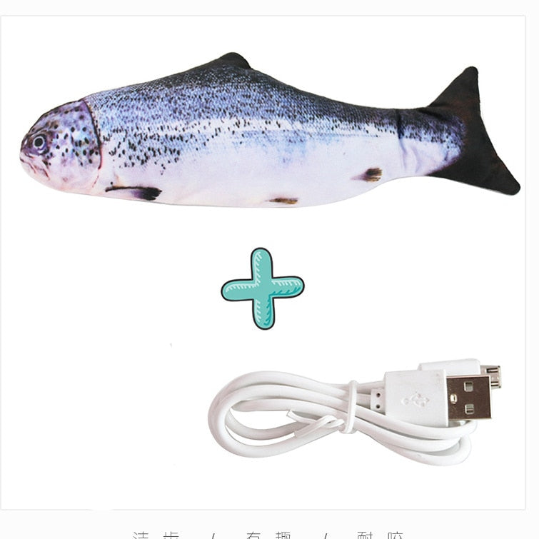 Cat USB Charger Interactive Electric Toy Fish