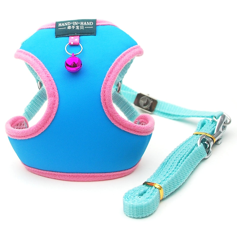 Adjustable Pet Vest Harness with Bell