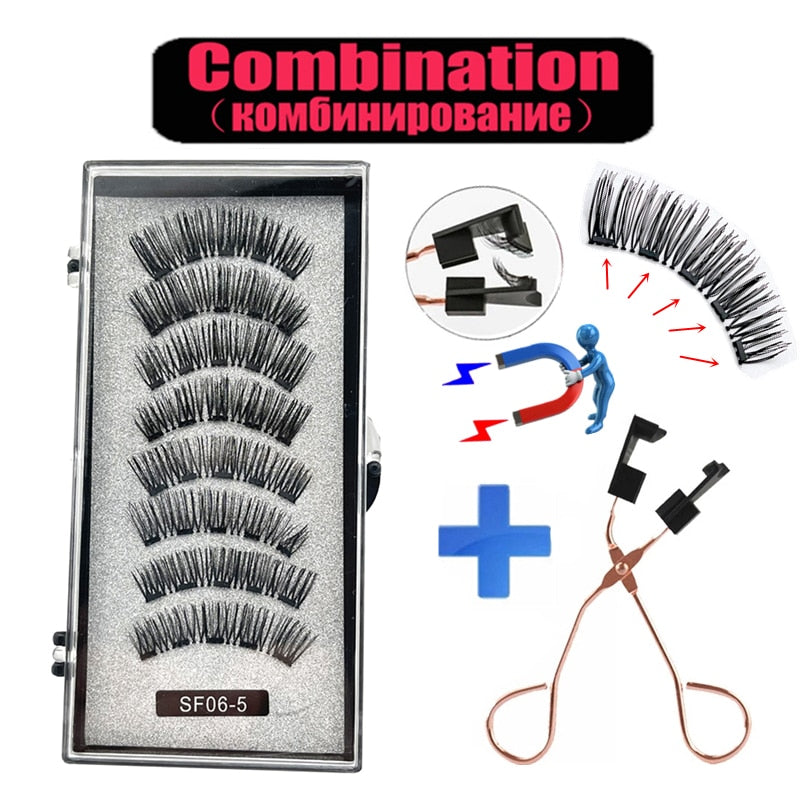 5 magnetic natural  eyelashes