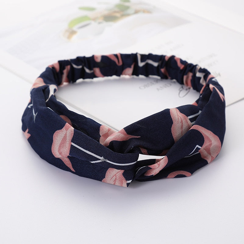 Women Cross Solid color Hair Bands