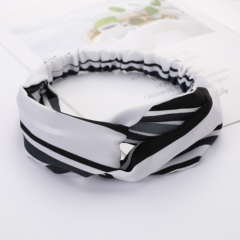 Women Cross Solid color Hair Bands