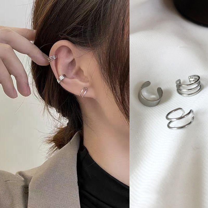 Fashion Simple Smooth Ear Cuffs Clip Earrings for Women