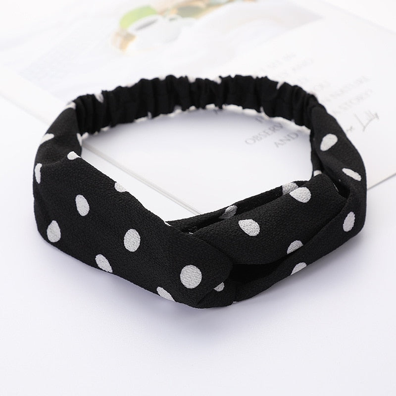 Women Cross Solid color Hair Bands