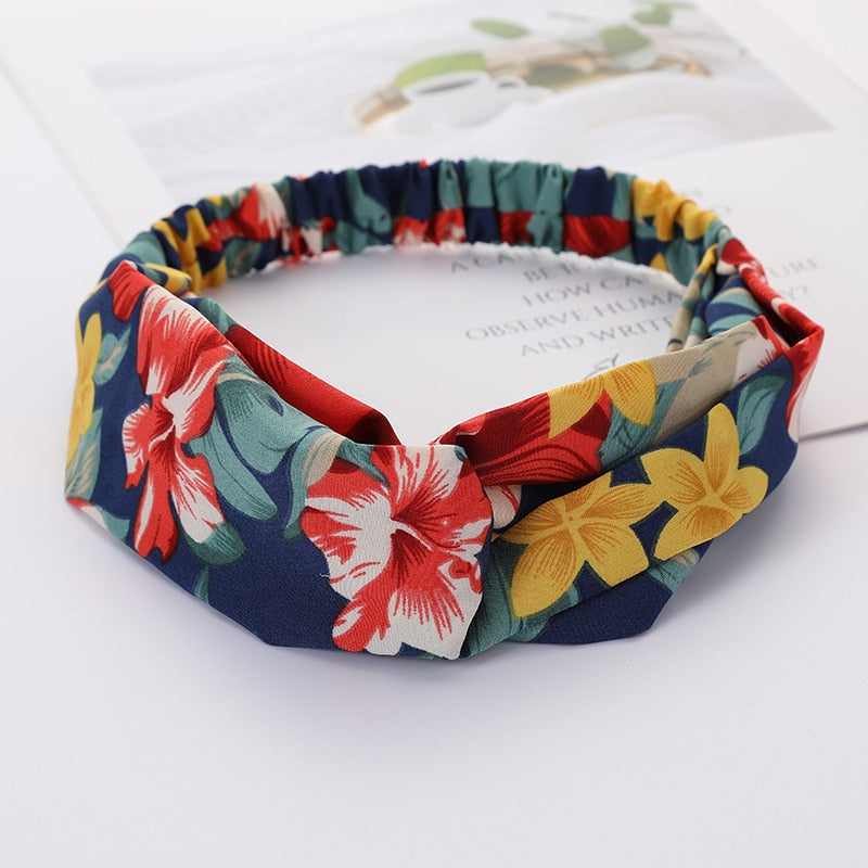 Women Cross Solid color Hair Bands