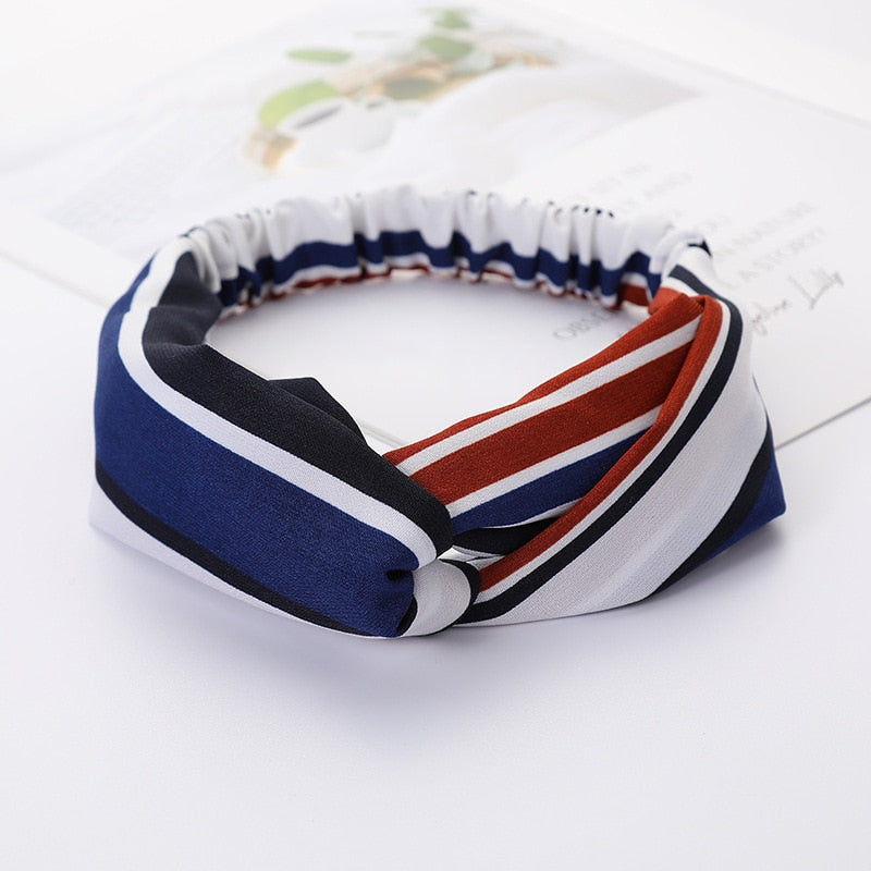 Women Cross Solid color Hair Bands