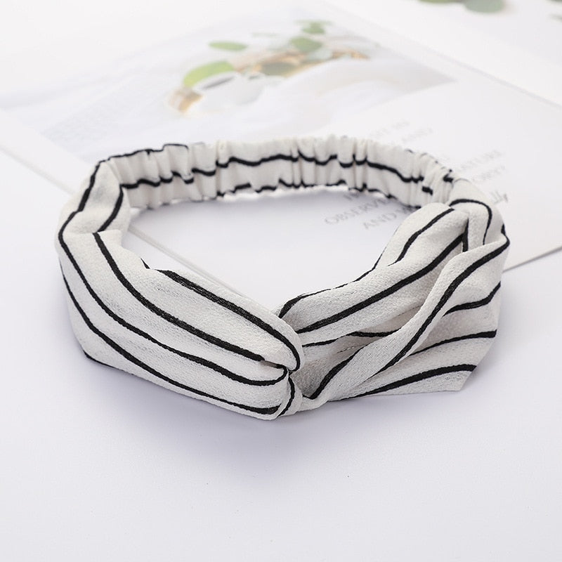 Women Cross Solid color Hair Bands