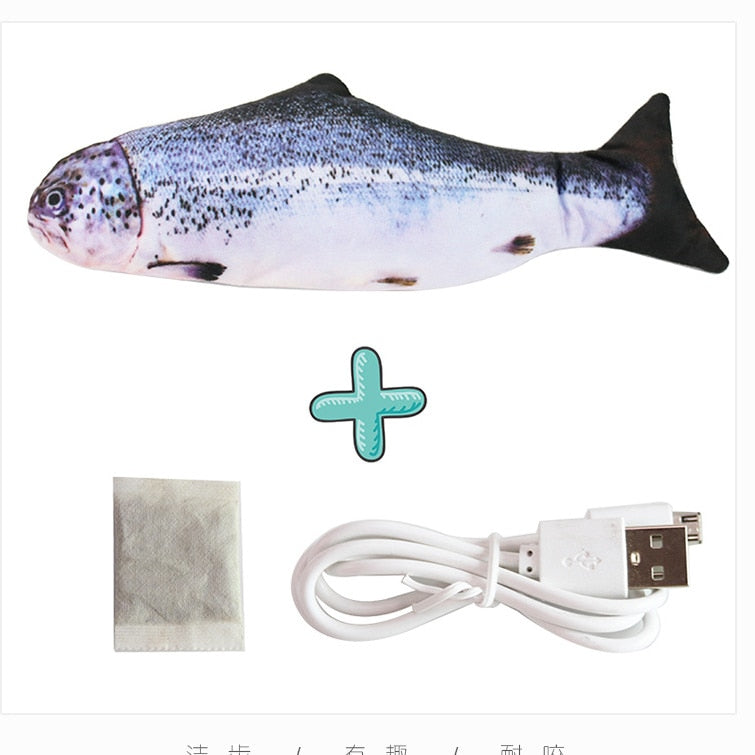 Cat USB Charger Interactive Electric Toy Fish