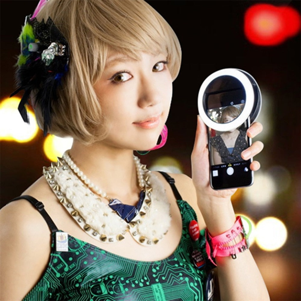 Portable LED Ring Selfie Light