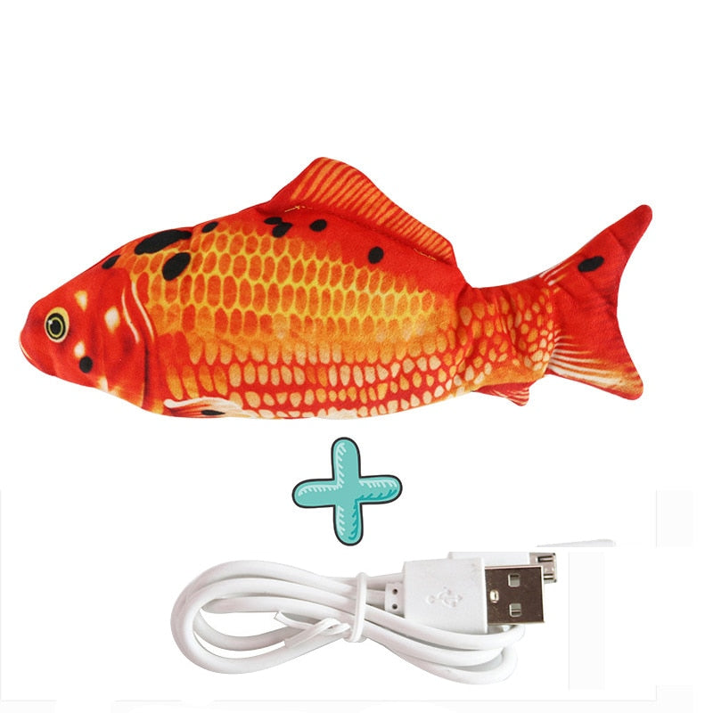 Cat USB Charger Interactive Electric Toy Fish