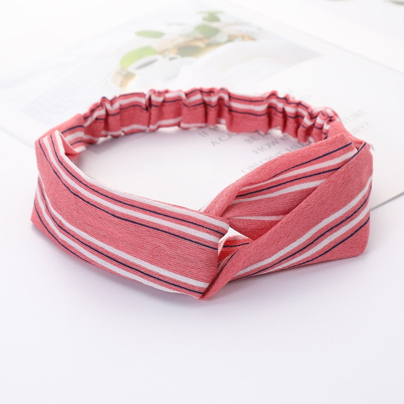 Women Cross Solid color Hair Bands