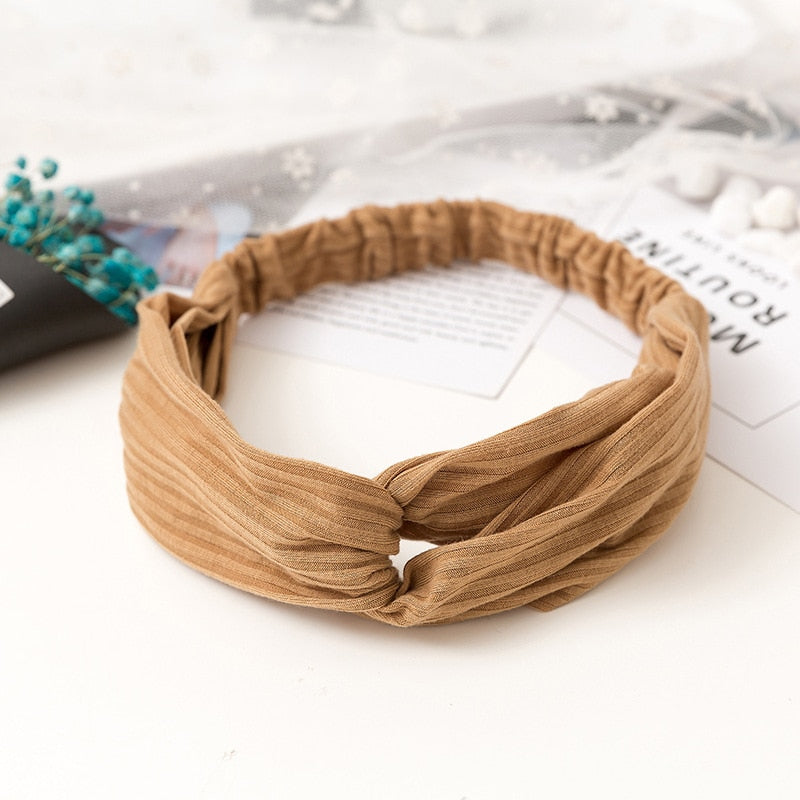 Women Cross Solid color Hair Bands