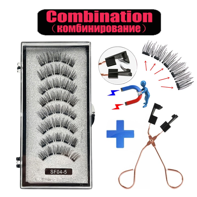 5 magnetic natural  eyelashes