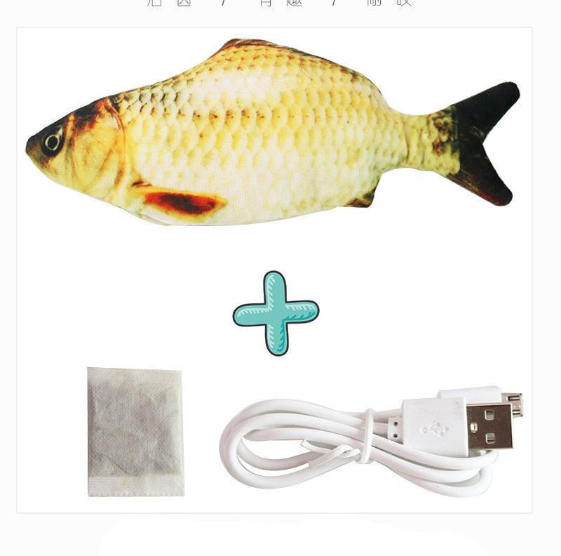 Cat USB Charger Interactive Electric Toy Fish