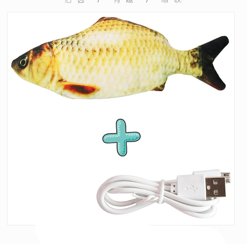 Cat USB Charger Interactive Electric Toy Fish