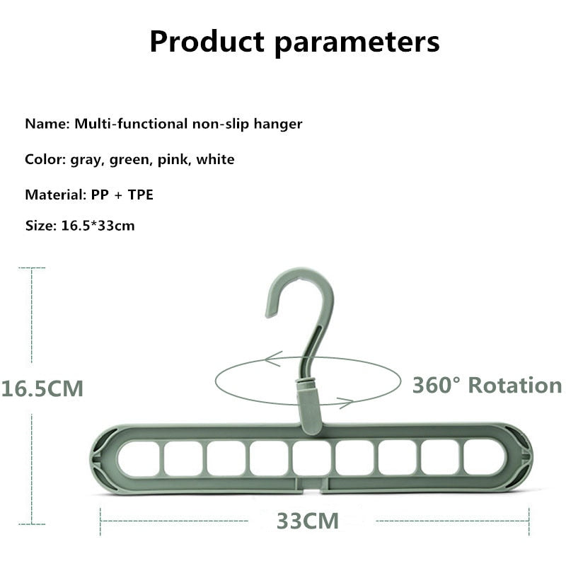 1/2pcs Multi-port Support hanger for clothes