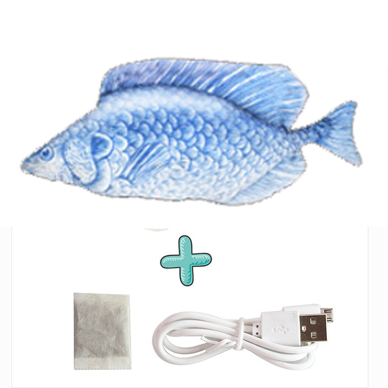 Cat USB Charger Interactive Electric Toy Fish