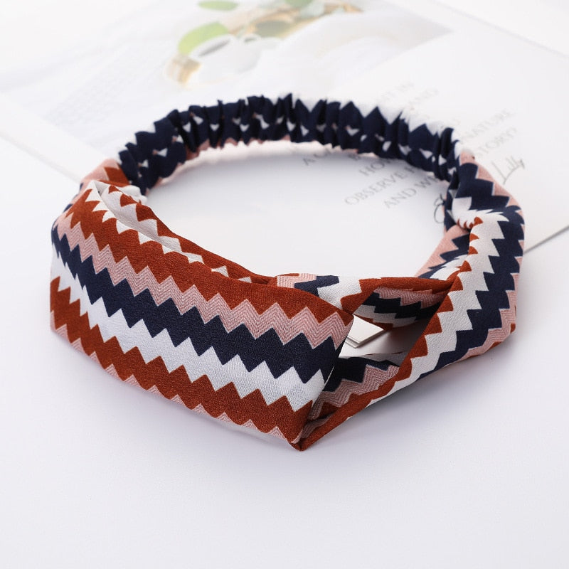 Women Cross Solid color Hair Bands