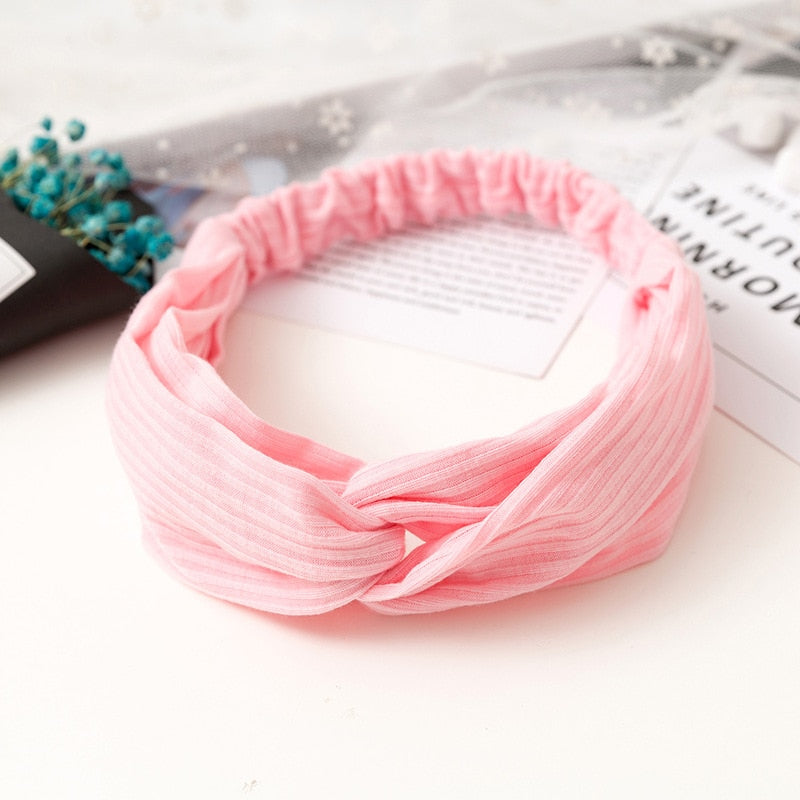 Women Cross Solid color Hair Bands