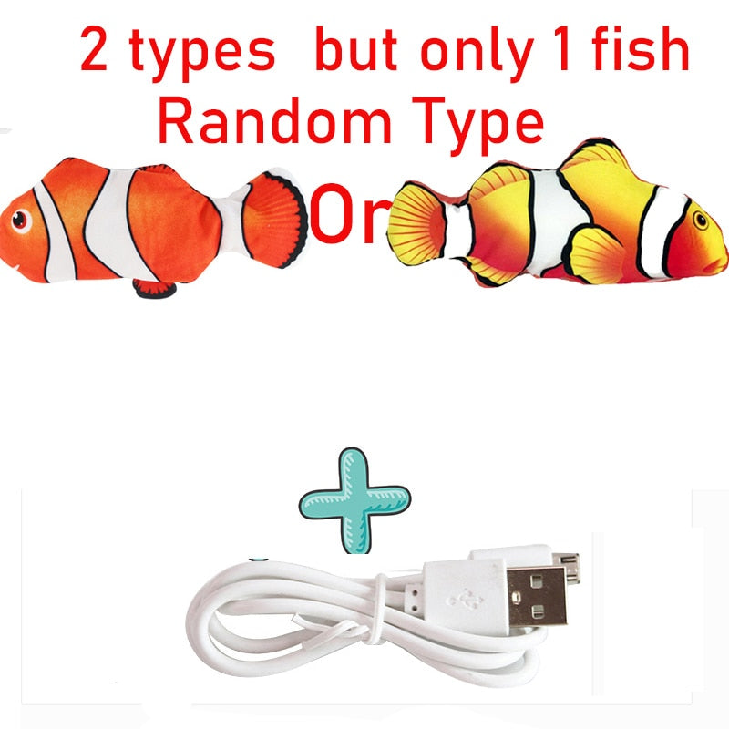 Cat USB Charger Interactive Electric Toy Fish