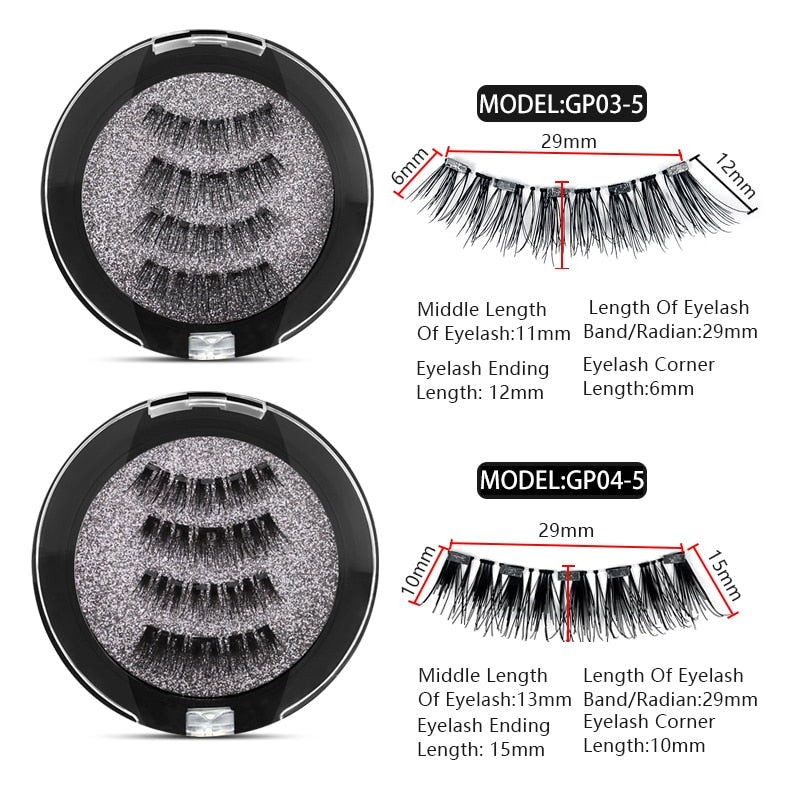 5 magnetic natural  eyelashes