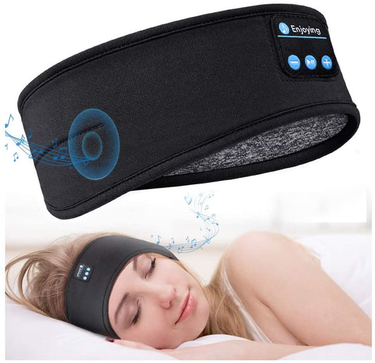 Bluetooth Sleeping Headphones Headband Thin Soft Elastic Comfortable Wireless Music Earphones Eye Mask