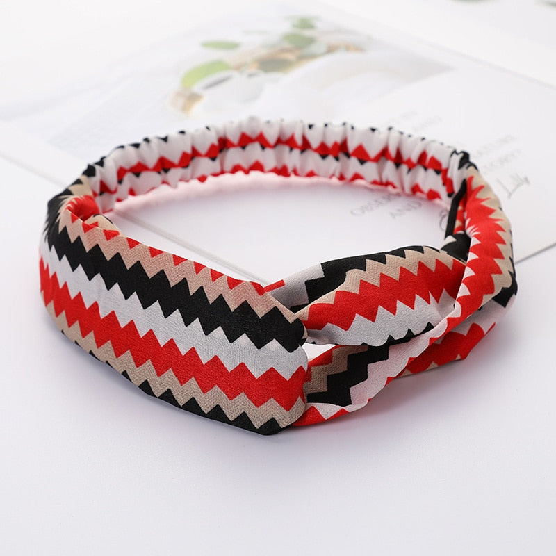 Women Cross Solid color Hair Bands