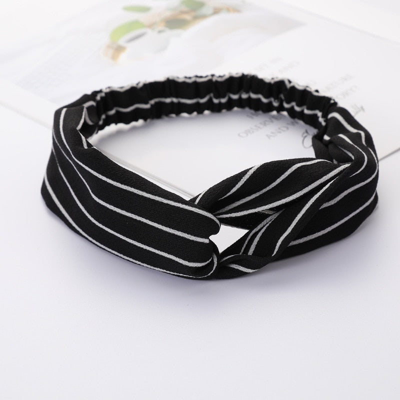 Women Cross Solid color Hair Bands