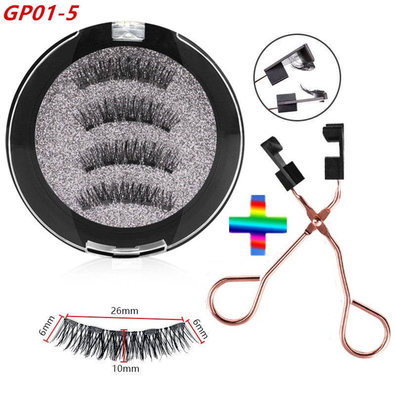 5 magnetic natural  eyelashes