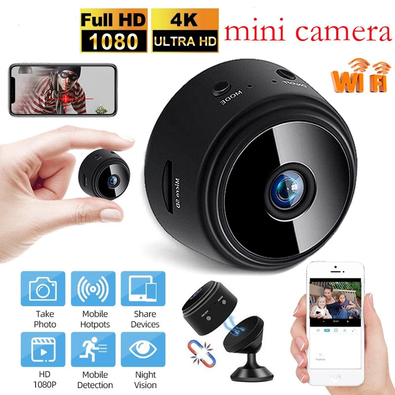 A9 Wireless Mini WiFi Camera 1080p HD with Night Vision and Micro Voice Recorder - Video Surveillance