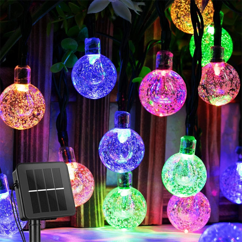 Outdoor Solar String Lights 60 Led Globe Lights