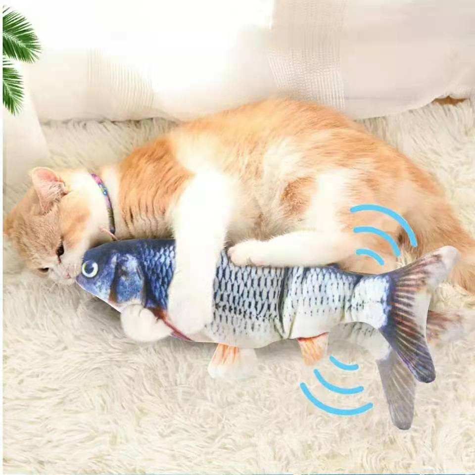 Cat USB Charger Interactive Electric Toy Fish