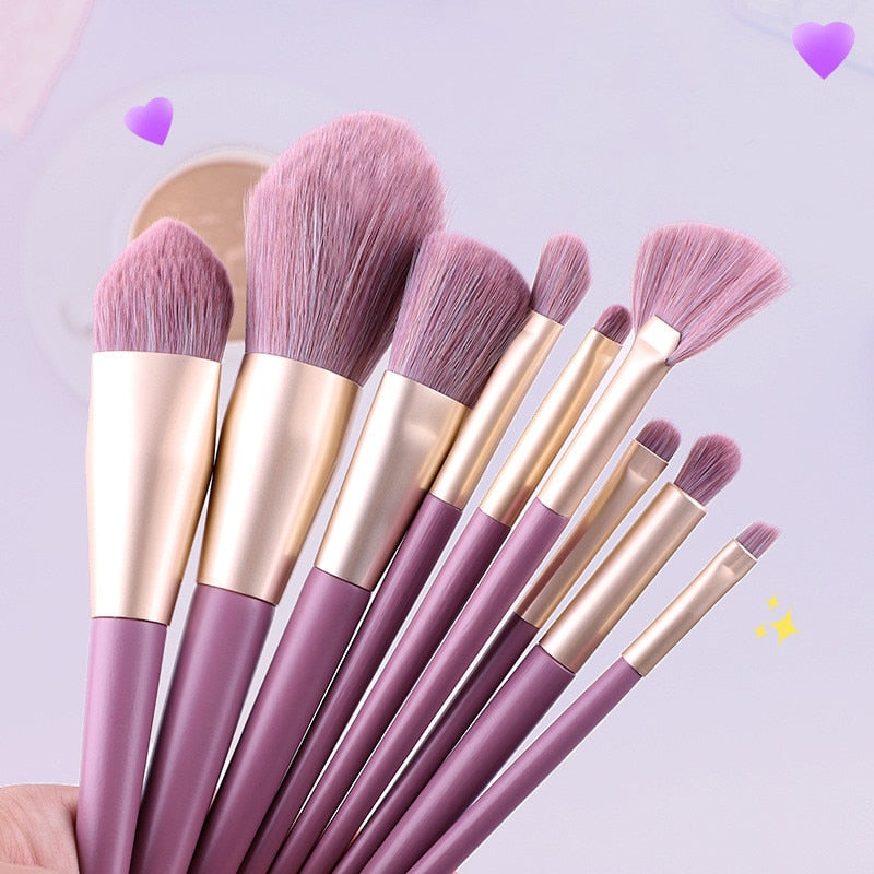 Soft Fluffy Makeup Brush Set Eye Shadow & Foundation