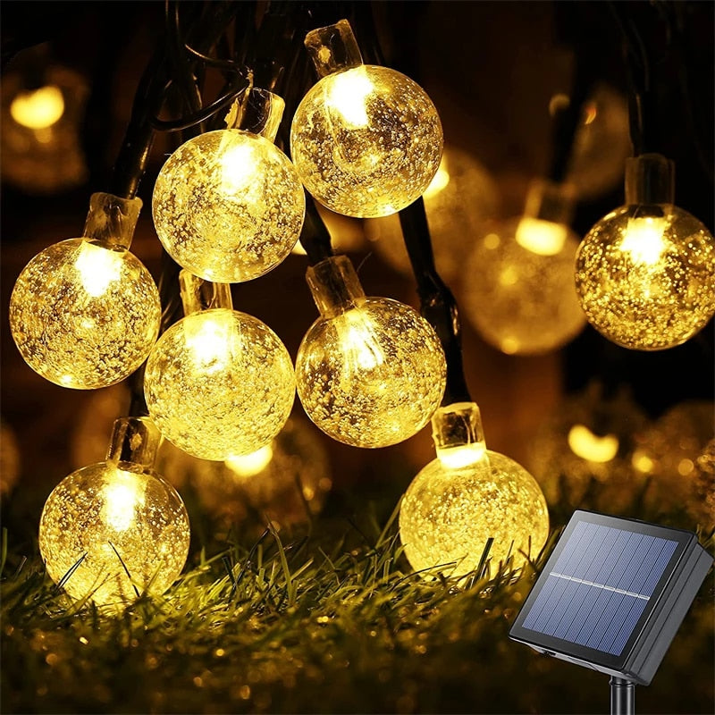 Outdoor Solar String Lights 60 Led Globe Lights