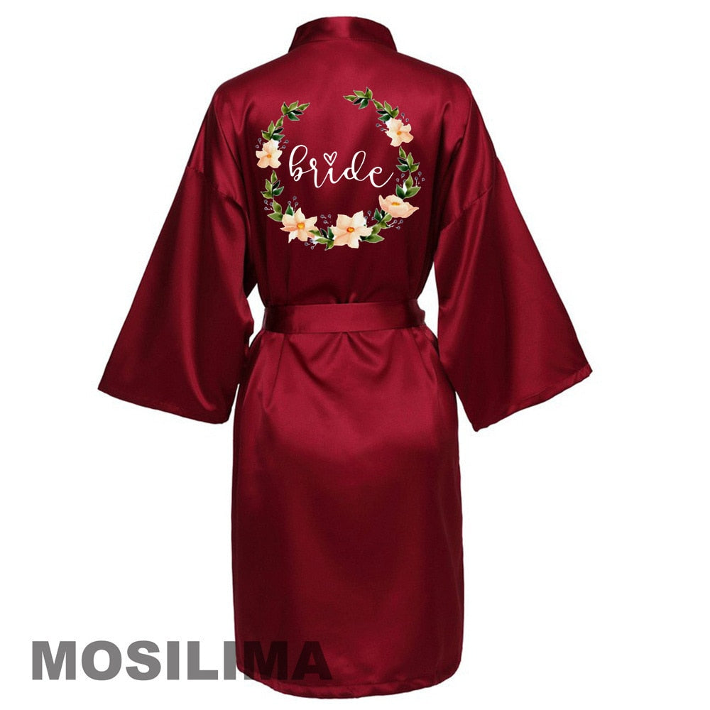 Team Bride Satin Pajamas Bridesmaid Robe