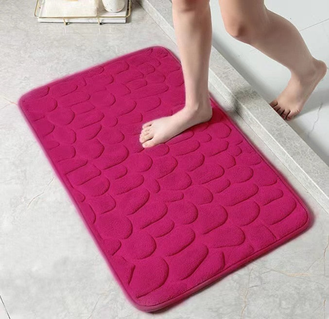 Cobblestone Embossed Non-slip Bathroom Bath Mat