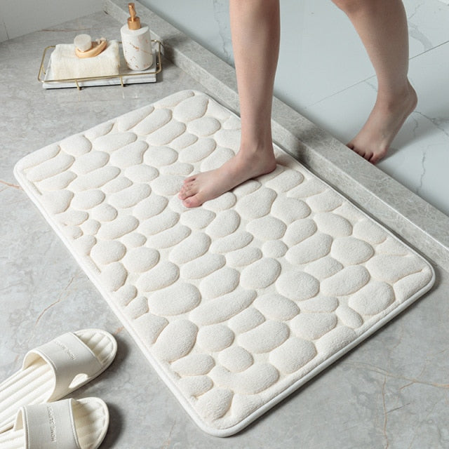 Cobblestone Embossed Non-slip Bathroom Bath Mat