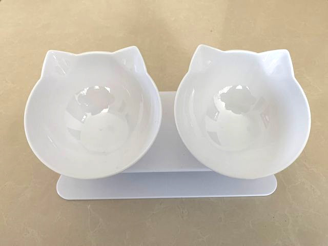 Non-Slip Double Cat Bowl Dog Bowl With Stand