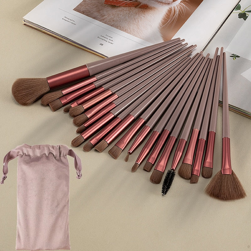 Soft Fluffy Makeup Brush Set Eye Shadow & Foundation