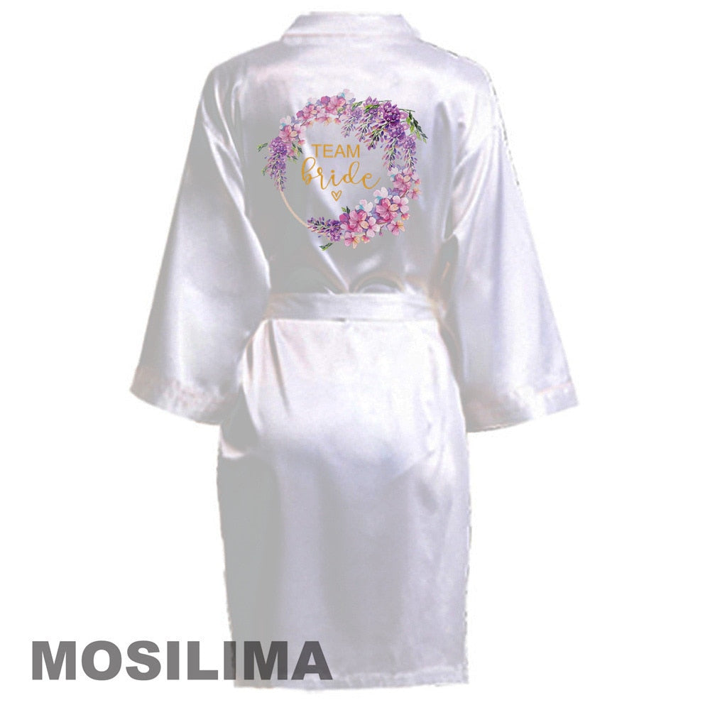 Team Bride Satin Pajamas Bridesmaid Robe