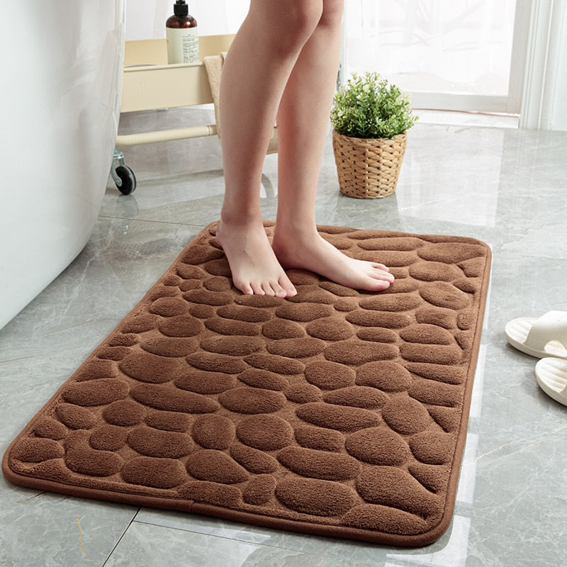 Cobblestone Embossed Non-slip Bathroom Bath Mat