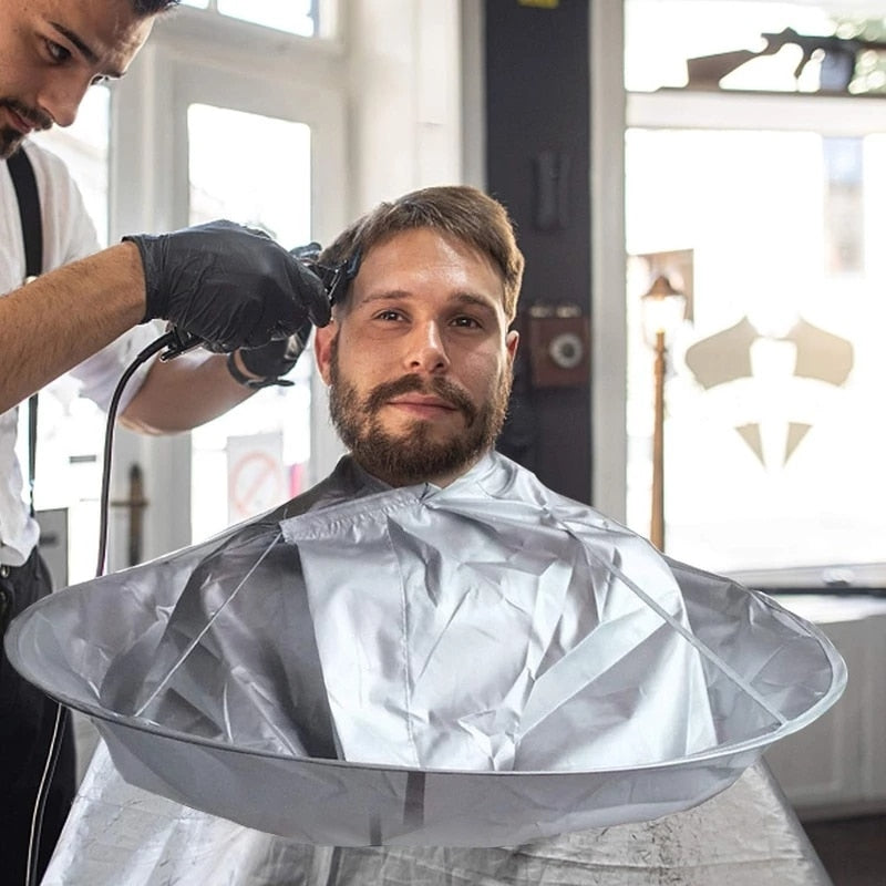 Hair Cutting Apron Cloak Cape Umbrella for Home Hairdressing